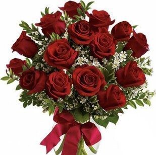 15 red roses with greenery | Flower Delivery Vologda